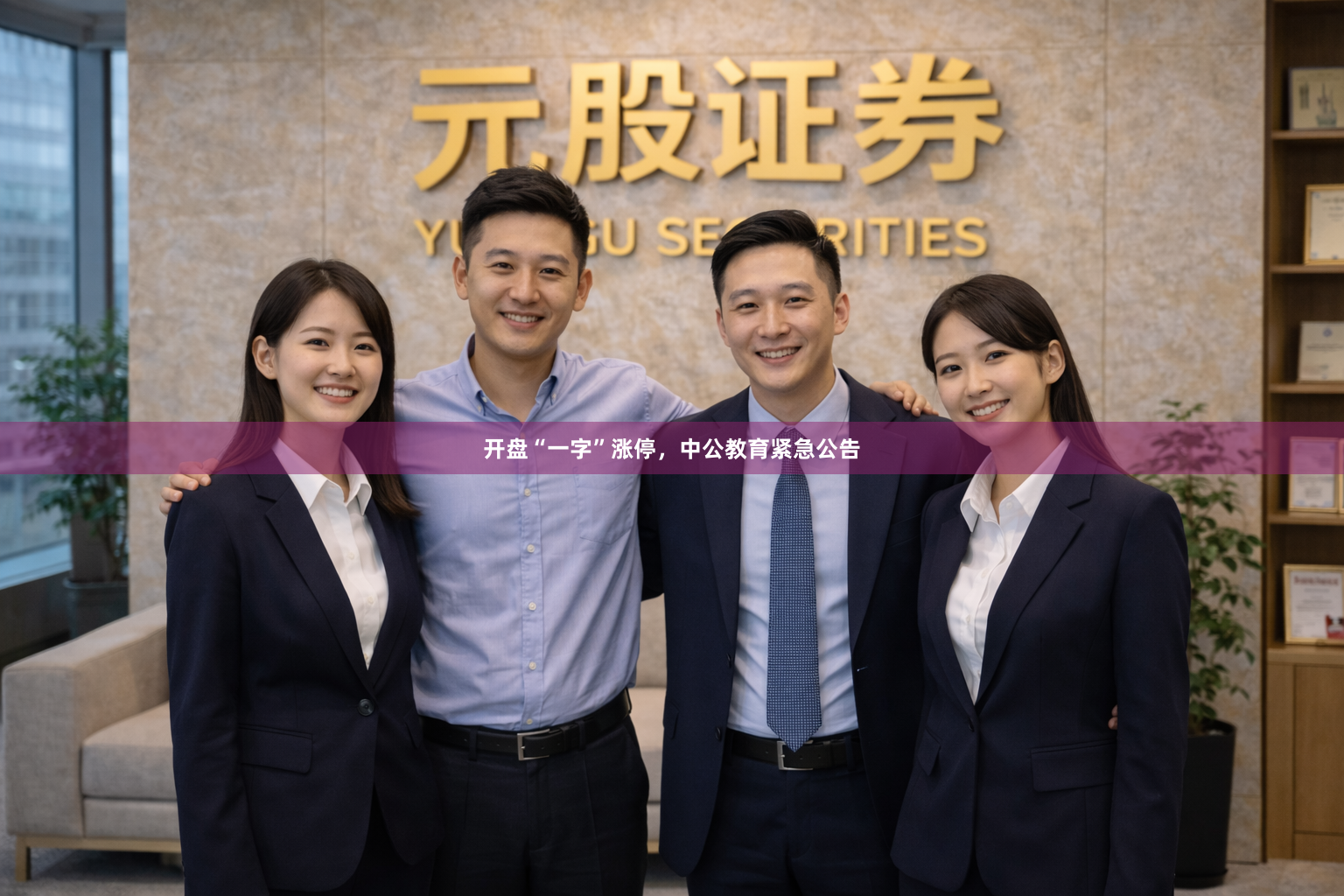 开盘“一字”涨停，中公教育紧急公告
